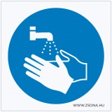 Zsona Dekor Kézmosás kötelező! Öntapadós matrica 100x100 mm