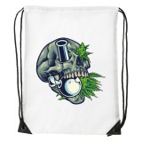 Zsona Dekor Koponya és canabis - Sport táska fehér
