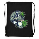 Zsona Dekor Koponya és canabis - Sport táska fekete