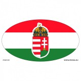 Zsona Dekor Magyar címer autó matrica öntapadós matrica 120x65 mm ovál