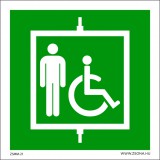 Zsona Dekor Menekülési felvonó Utánvilágító műanyag tábla 200x200 mm