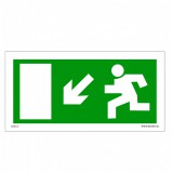 Zsona Dekor Menekülési út a lépcsőn lefelé, balra Műanyag tábla 200x100 mm