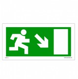 Zsona Dekor Menekülési út a lépcsőn lefelé, jobbra Utánvilágító öntapadós matrica 200x100 mm