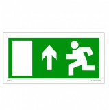 Zsona Dekor Menekülési út fölfelé, ajtó balra Utánvilágító öntapadós matrica 200x100 mm