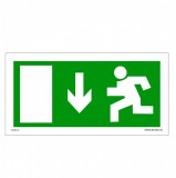Zsona Dekor Menekülési út lefelé, ajtó balra Utánvilágító öntapadós matrica 200x100 mm
