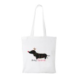 Zsona Dekor Merry Christmas tacskó - Bevásárló táska fehér