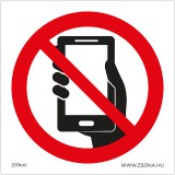 Zsona Dekor Mobiltelefon használata tilos! Öntapadós matrica 200x200 mm