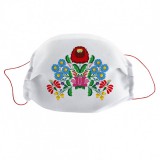 Zsona Dekor Mosható textil szájmaszk fehér kalocsai mintával gyerek méret