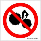 Zsona Dekor Mozgó gépbe nyúlni tilos! Műanyag tábla 150x150 mm