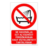 Zsona Dekor Ne használja ezt az eszközt fürdőkádban vagy víztelenített tartályban! Öntapadós matrica 160x250 mm