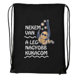 Zsona Dekor Nekem van a legnagyobb kukacom - Sport táska fekete
