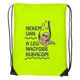 Zsona Dekor Nekem van a legnagyobb kukacom - Sport táska sárga