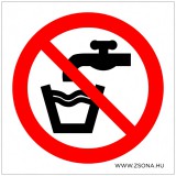 Zsona Dekor Nem ivóvíz! Öntapadós matrica 100x100 mm