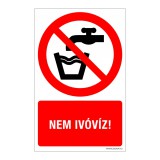 Zsona Dekor Nem ivóvíz! Öntapadós matrica 160x250 mm