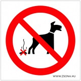 Zsona Dekor Nem kutya WC! Műanyag tábla 100x100 mm