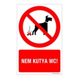 Zsona Dekor Nem kutya WC! Öntapadós matrica 160x250 mm