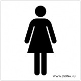 Zsona Dekor Női WC Öntapadós matrica 100x100 mm