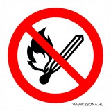 Zsona Dekor Nyílt láng használata tilos! Öntapadós matrica 100x100 mm