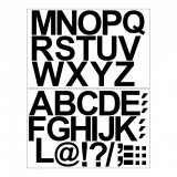 Zsona Dekor Öntapadós betűk 5 cm-es méretben 47 db Fekete