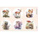 Zsona Dekor Öntapadós erdei állatkák V2 matrica csomag