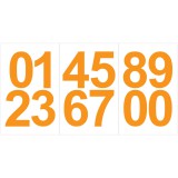 Zsona Dekor Öntapadós számok 10 cm-es méretben 12 db Narancssárga