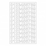 Zsona Dekor Öntapadós számok 2 cm-es méretben 100 db/ív Fehér
