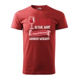 Zsona Dekor Póló A bor olyan mint a ragasztószalag mintával - Terrakotta