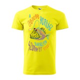 Zsona Dekor Póló A legjobb horgász bármilyen szörnyet kifog! mintával - Sárga