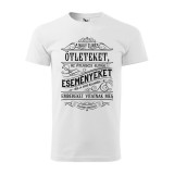 Zsona Dekor Póló A nagy elmék mintával - Fehér