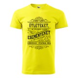 Zsona Dekor Póló A nagy elmék mintával - Sárga