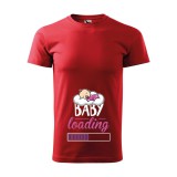 Zsona Dekor Póló Baby loading lány mintával - Piros