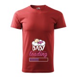 Zsona Dekor Póló Baby loading lány mintával - Terrakotta