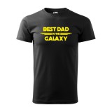 Zsona Dekor Póló Best dad in the galaxy mintával - Fekete