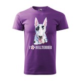 Zsona Dekor Póló Bullterrier mintával - Lila v2