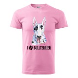 Zsona Dekor Póló Bullterrier mintával - Rózsaszín v2