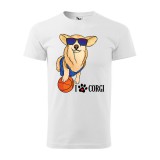 Zsona Dekor Póló Corgi mintával - Fehér v2