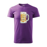 Zsona Dekor Póló Dont worry, beer happy mintával - Lila