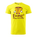 Zsona Dekor Póló Energy more coffee mintával - Sárga