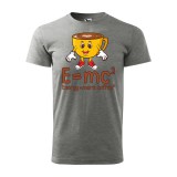 Zsona Dekor Póló Energy more coffee mintával - Szürke