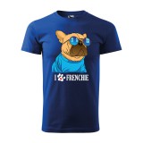 Zsona Dekor Póló Frenchie mintával - Kék