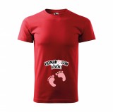 Zsona Dekor Póló Hamarosan jövök! Lány mintával - Piros