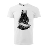 Zsona Dekor Póló Horgász és a medve mintával - Fehér