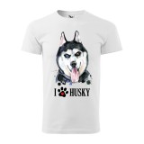 Zsona Dekor Póló Husky mintával - Fehér v2