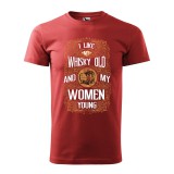 Zsona Dekor Póló I like my whisky mintával - Terrakotta