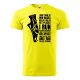 Zsona Dekor Póló I run mintával - Sárga