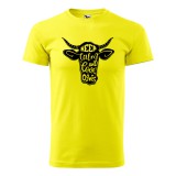 Zsona Dekor Póló Keep calm and love cows mintával - Sárga