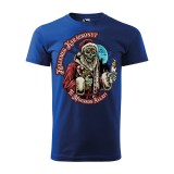 Zsona Dekor Póló Kellemes karácsonyt te mocskos állat mintával - Kék