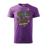 Zsona Dekor Póló Kertész vagyok, bármit elsimítok! mintával - Lila