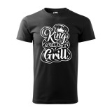Zsona Dekor Póló King of the grill mintával - Fekete