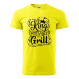 Zsona Dekor Póló King of the grill mintával - Sárga